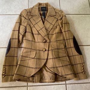 Smythe Princess Blazer Camel Black Grid Size 4
